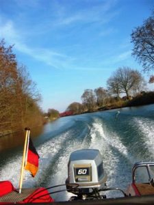 Unser Fahrschulboot "Mary" in Fahrt